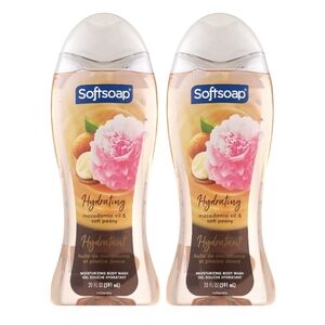 (2) Softsoap Macadamia Oil & Soft Peony Body Wash, 20 oz